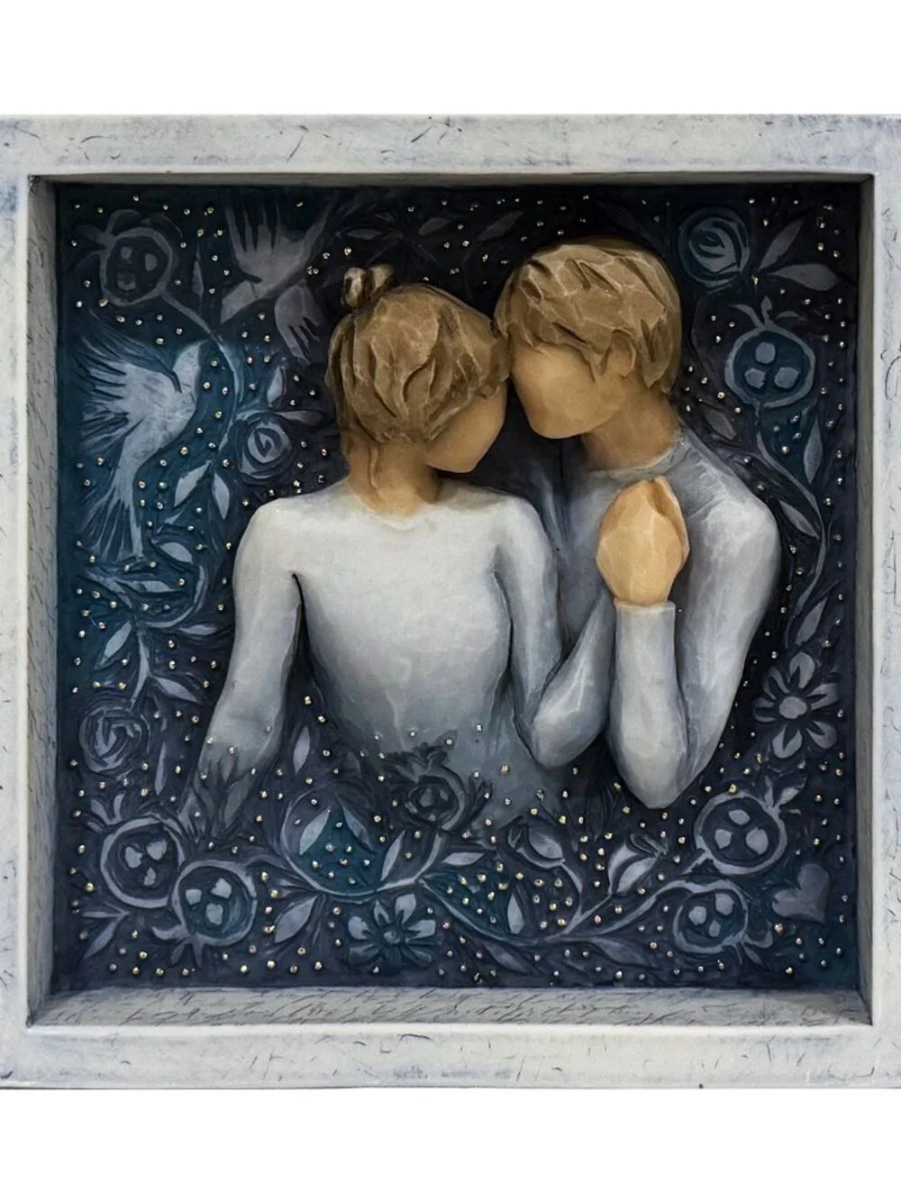 WILLOW TREE Susan Lordi Duet 2015 Hinged Wall Sculpture Bas Relief Resin RARE